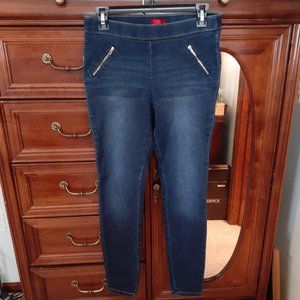 Jennifer Lopez JLO dark wash pull on stretch skinny legging ankle jeans - Size 6